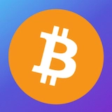 The circular orange and white logo of the Bitcoin cryptocurrency.